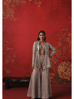 Twenty Nine - Shawl Collar Silver Jacket