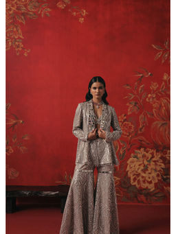 Twenty Nine - Mirrorwork Silver Sharara Pants