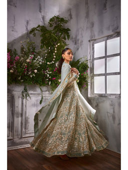 SHIAN - Sea Green Gota Anarkali with Dupatta
