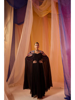 SHIAN - Multicolor Cape with Anarkali