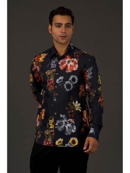 Rohit Bal - Black Printed Men's Shirt