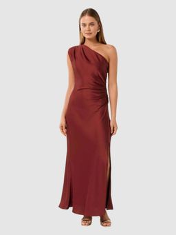 Forever New - Asher One Shoulder Satin Maxi Dress