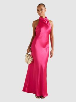 Forever New - Clementine Halter Neck Satin Maxi Dress
