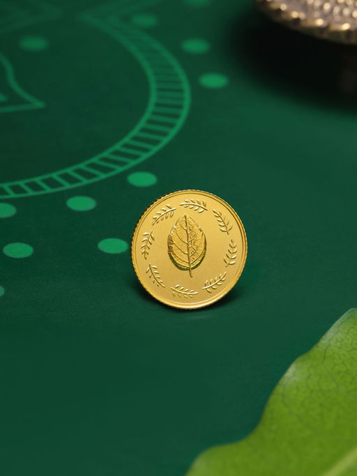 Buy Mia by Tanishq Gram 24 Karat Tulsi Gold Coin Online