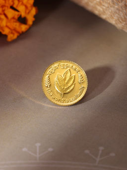 Mia by Tanishq - 5 Gram 24 Karat Mango Leaf Gold Coin
