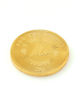 Mia by Tanishq - 25 Gram 24 Karat Lotus Gold Coin