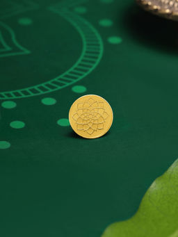 Mia by Tanishq - 2 Gram 22 Karat Stunning Lotus Gold Coin