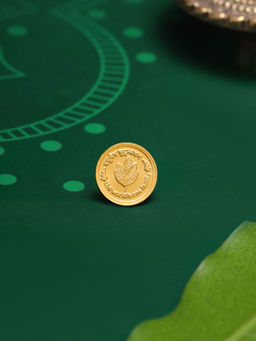 Mia by Tanishq - 2 Gram 22 Karat Sublime Mango Leaf Gold Coin