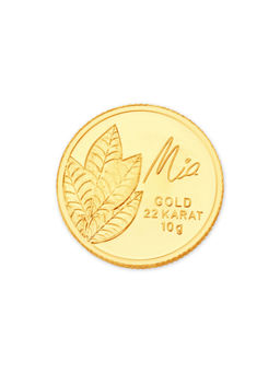 Mia by Tanishq - 10 Gram 22 Karat Sublime Mango Leaf Gold Coin