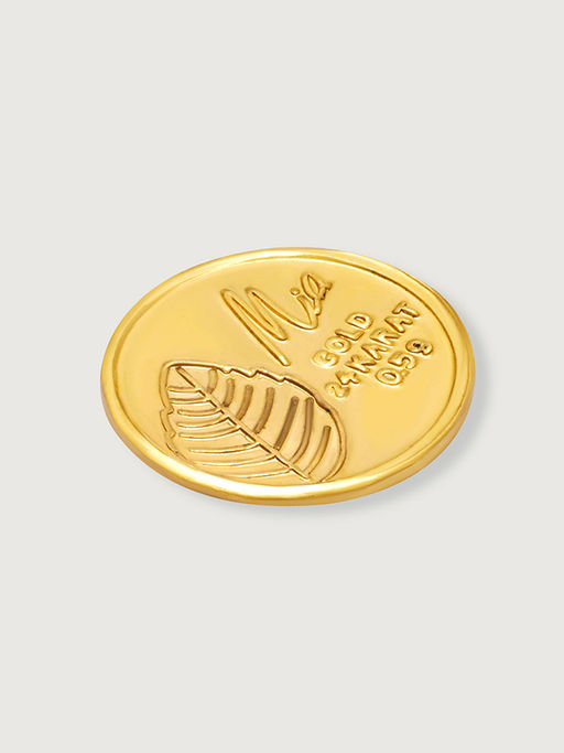 Buy Mia by Tanishq Half Gram 24 Karat Tulsi Gold Coin Online