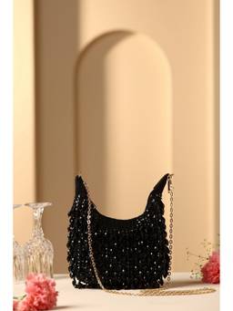SWABHIMANN - Black Louise Sequin Nano Bag