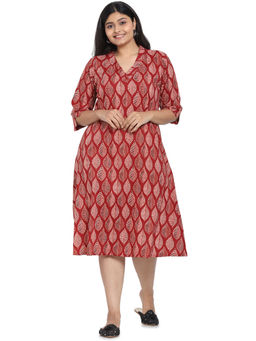 Bewakoof - Red Floral Dress