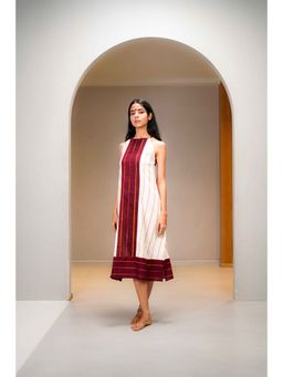 PRATHAA - White Khash A-Line Dress
