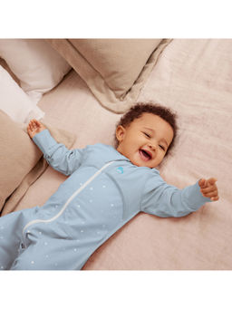 Love To Dream - Powder Blue Cotton Sleep Suit-Blue