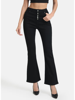 Kazo - Black Bellbottom Denims