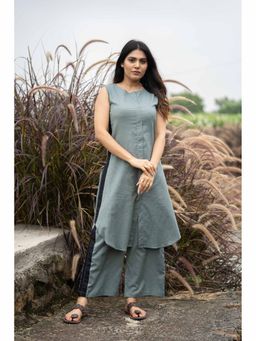 JITI - Sea Green Nirali Kurta with Palazzo (Set of 2)