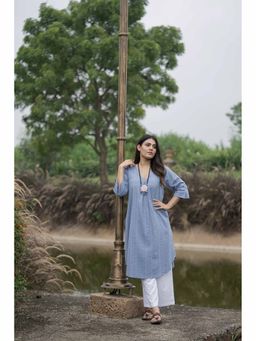 JITI - Powder Blue Jheel Kurta with Palazzo (Set of 2)