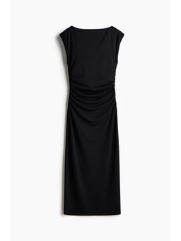 H&M - Women Black Cap-Sleeved Dress