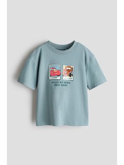 H&M - Boys Turquoise Oversized Printed T-Shirt