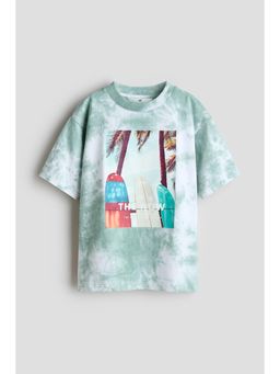 H&M - Boys Turquoise Printed T-Shirt