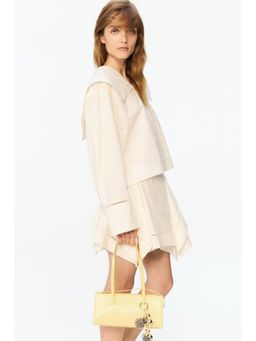 H&M - Women White Sailor-Collared Poplin Blouse