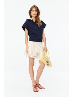 H&M - Women White Draped-Panel Wrap Skirt