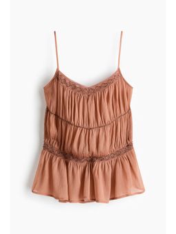 H&M - Women Orange Beaded Strappy Top