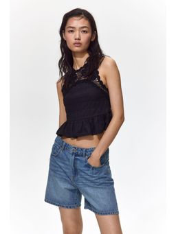 H&M - Women Blue Denim Shorts