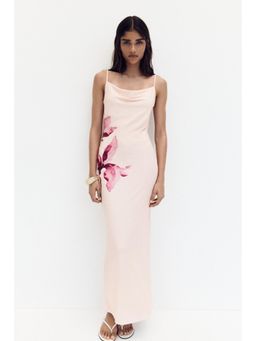 H&M - Women Pink Cowl-Neck Strappy Dress