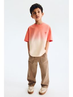 H&M - Boys Beige Cotton Twill Joggers