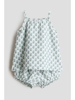 H&M - Girls Turquoise 2-Piece Cotton Muslin Set