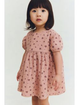 H&M - Girls Pink Cotton Muslin Dress