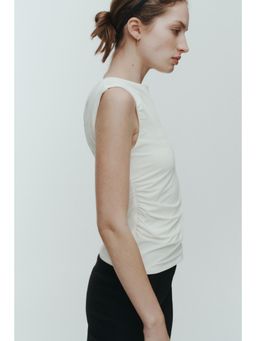 H&M - Women White Draped Boat-Neck Top