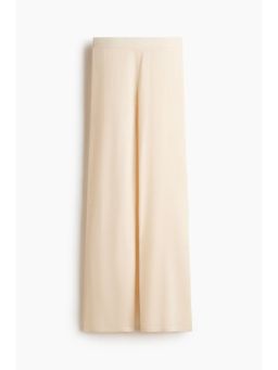 H&M - Women Beige Fine-Knit Trousers
