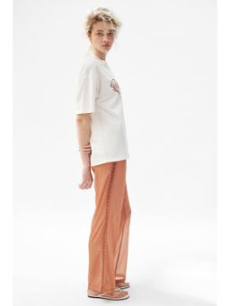 H&M - Women Orange Beaded Pull-On Trousers