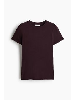 H&M - Women Purple Fitted Stretch T-Shirt