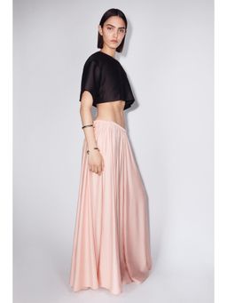H&M - Women Pink Viscose-Blend Maxi Skirt