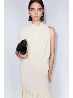 H&M - Women Yellow Cape-Detail Jersey Dress