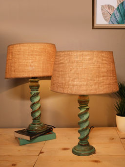 Homesake - Signature Table Lamp 2Pcs Rope Algae Jute