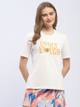 Madame - Typography White Regular T-Shirt