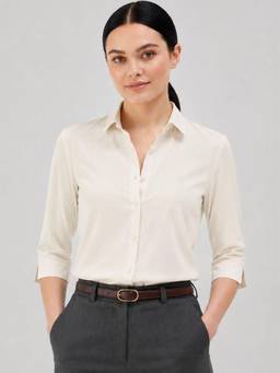 Oh Rare - Cream Women Solid Casual Shirt