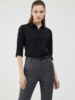 Oh Rare - Black Women Solid Casual Shirt