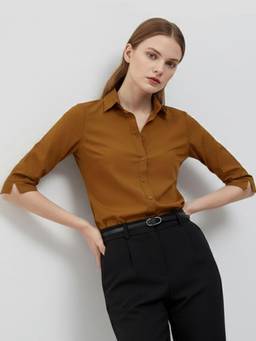Oh Rare - Mustard Women Solid Casual Shirt