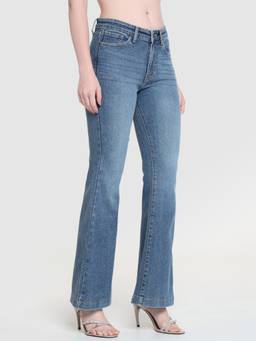 Xpose - Women Navy Blue High Rise Bell Bottom Jeans