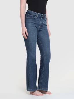 Xpose - Women Navy Blue High Rise Bell Bottom Jeans