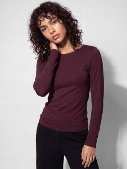 max - Purple Women Solid Knit Top
