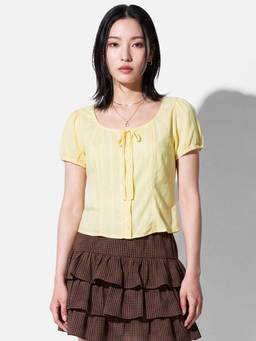 max - Yellow Women Printed Top