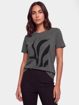 max - Grey Women Printed T Shirt