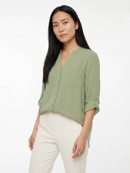max - Green Women Solid Shirt