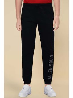 Allen Solly - Boys Black Regular Fit Graphic Print Joggers